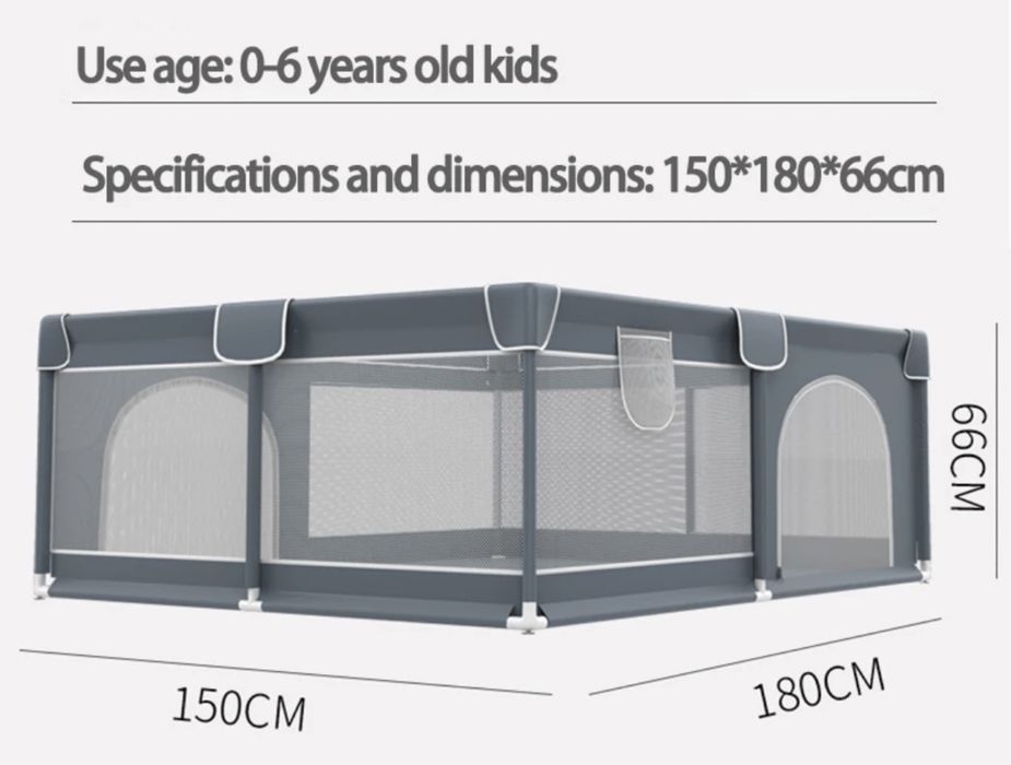 Parque infantil cinzento NOVO - entrega imediata