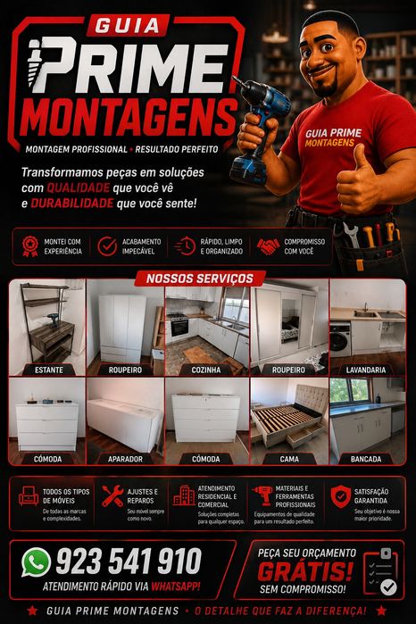 Montamos todos tipos de móveis.