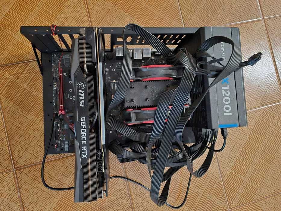 Chassis Aberto computador - Bancada de Testes Hardware / AI
