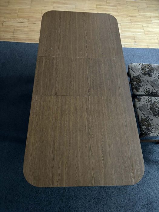Stół rozkładany 130-170 x 80 cm + 5 krzeseł