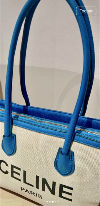 Carteira de lona em cor de ateia e azulão