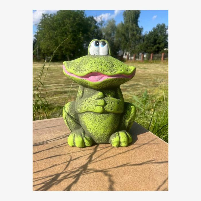 Żaba ceramiczna 25 cm figurka ogrodowa dekoracja do ogrodu na taras