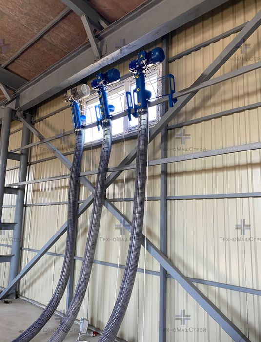 Гнучкий транспортер для зерна 6м. Гнучкий шнек. Шнековый погрузчик.