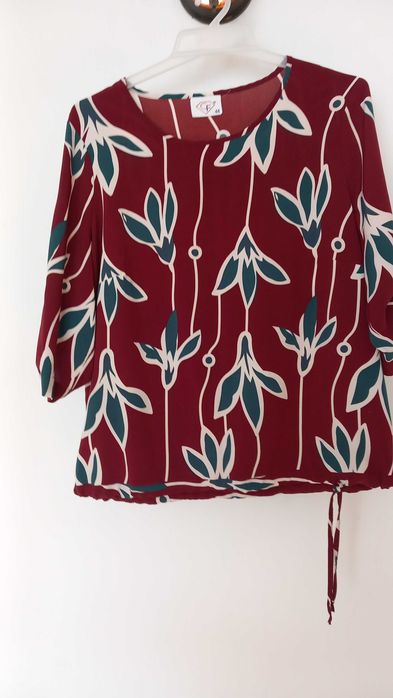 Bluzka bordowo- zielona