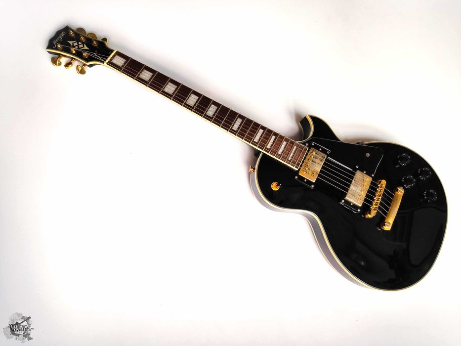 $450 Morgan Les Paul Custom '2015 Ebony Black з новим чохлом
