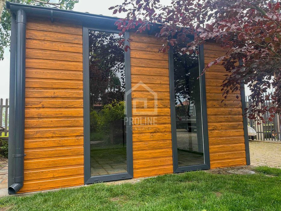 Schowek Domek Ogrodowy 3x3m drzwi 2x okno dwuspad w przód rynny PLG163