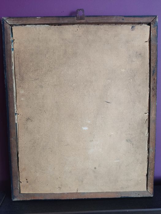 Matka Boska z Mazarell. Austria XIXw. Obraz na szkle.