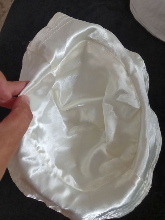 Komplet,Kapelusik dziecięcy,biały,Cena za dwie sztuki 9 zl