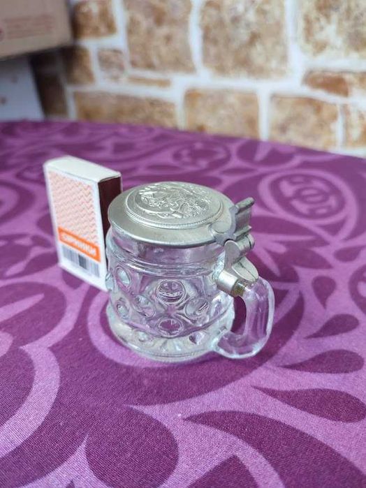 Скляні мінікухлі з цинковою кришкою. Німеччина BMF 40мл