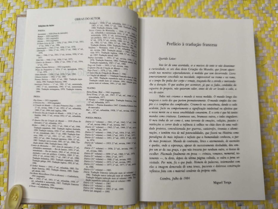 A Criação do Mundo –  Miguel Torga