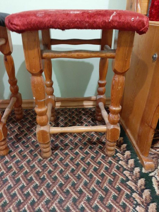 Meble drewniane Ławka kuchenna ze schowkiem Do odnowienia Drewno PRL