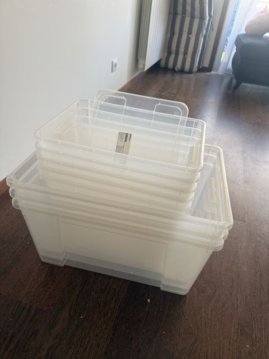 Caixas de Plástico IKEA transparentes de vários tamanhos