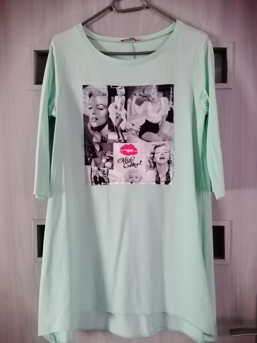Miętowa tunika/bluzka