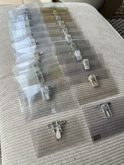 Identyfikatory 22 szt przezroczyste konferencyjne przypinane