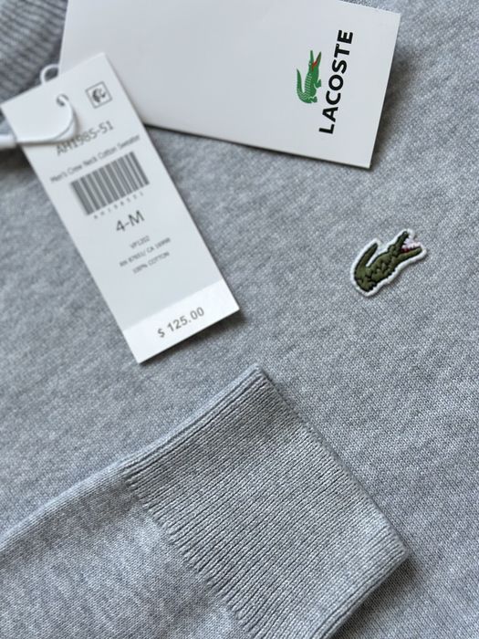 ОРИГІНАЛ Преміум легкий  Lacoste бавовна беж, хакі, сірий, блакитний S-XXL