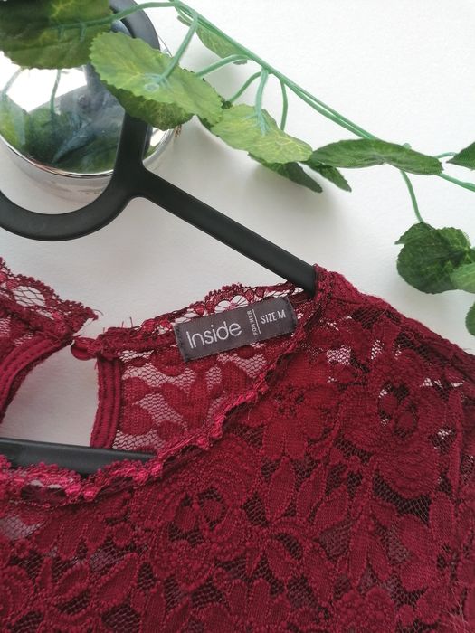 Body Rendado Bordeaux