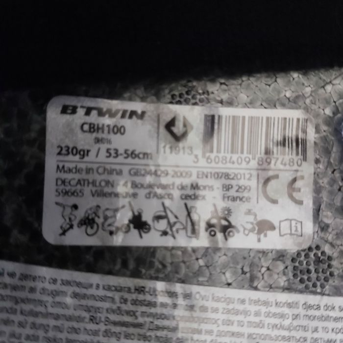 Kask rowerowy miejski unisex M 53-56cm