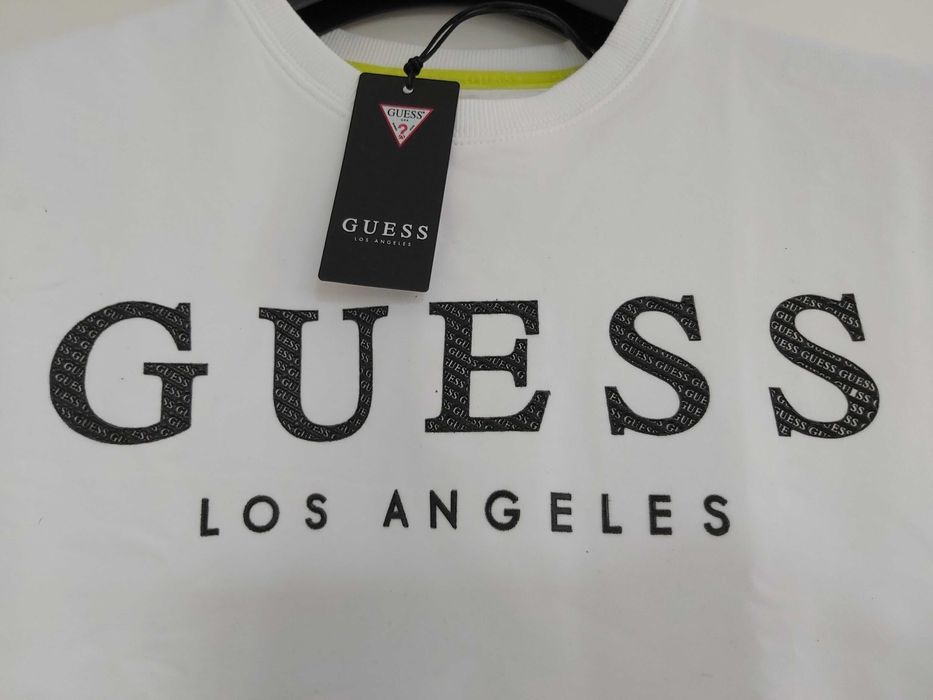 NOWA bluza biała GUESS xs sweter męska