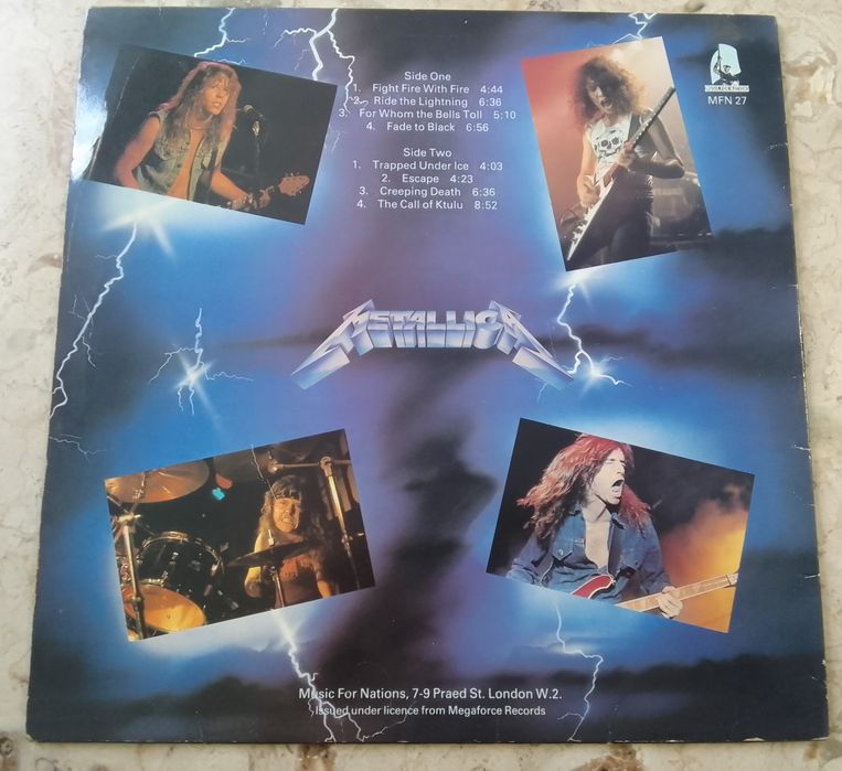 Metallica Ride a lightning disco de vinil lp