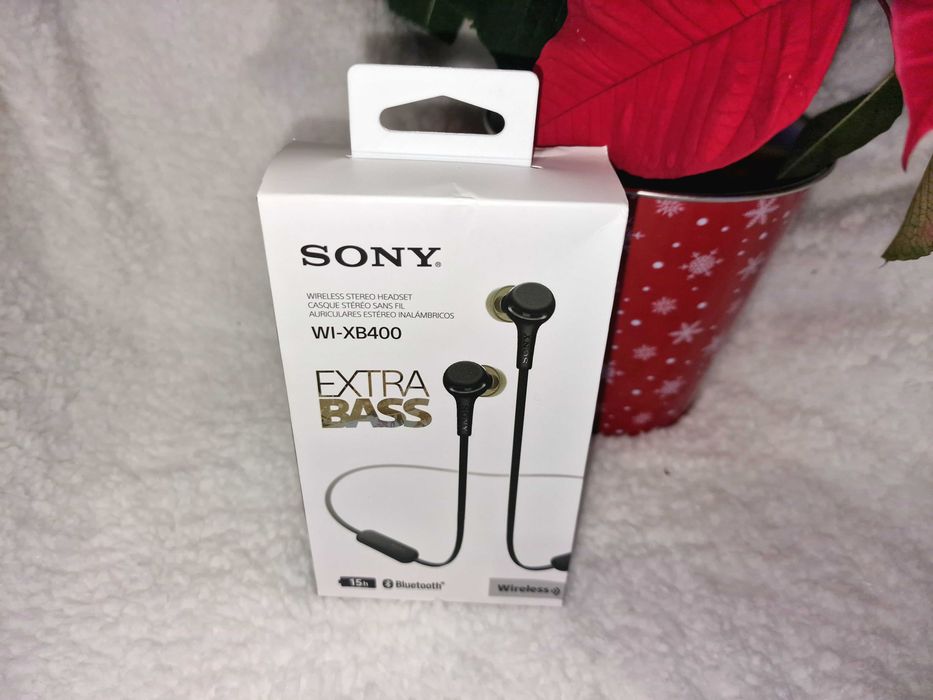 Nowe Słuchawki Bluetooth SONY WI-XB400 – Czarne