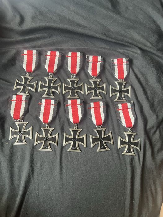 ZESTAW 10 krzyży żelaznych replik wehrmacht