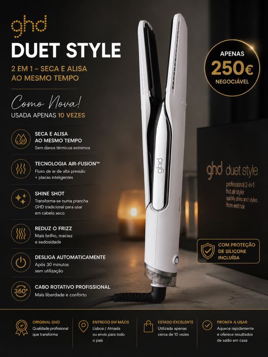 GHD Duet Style White – Como Nova | Apenas 10 utilizações | 250 €