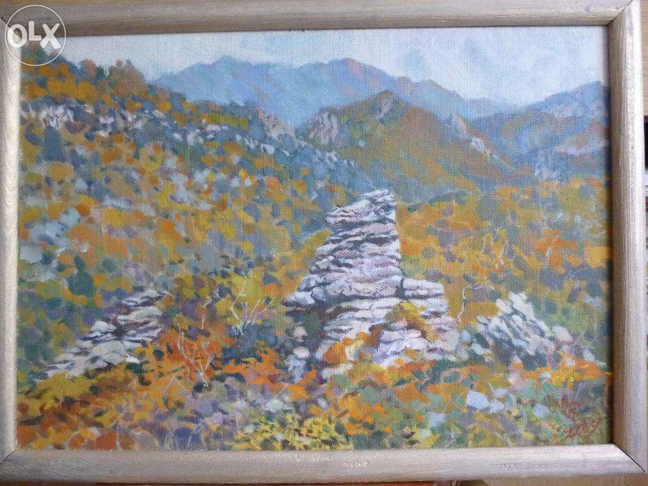 Продам две картины..горный пейзаж(масло)