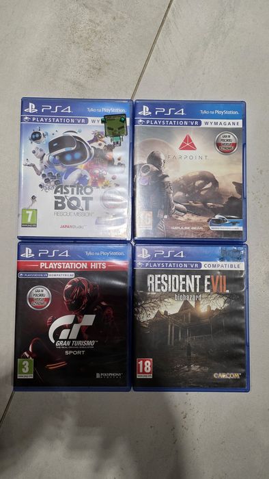 Playstation VR ps4 + kontolery + karabin VR + kierownica + GRY full zestaw