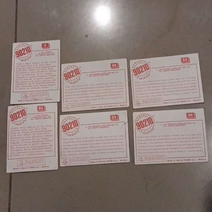 Cromos beverly hills 90210 panini 1991