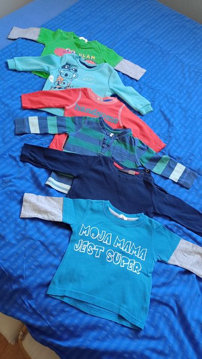 Ubranka zestaw 68 body spodnie pajace bluzy