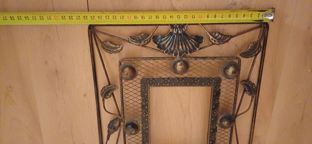 Ramka na zdjęcie, zegarek mosiądz