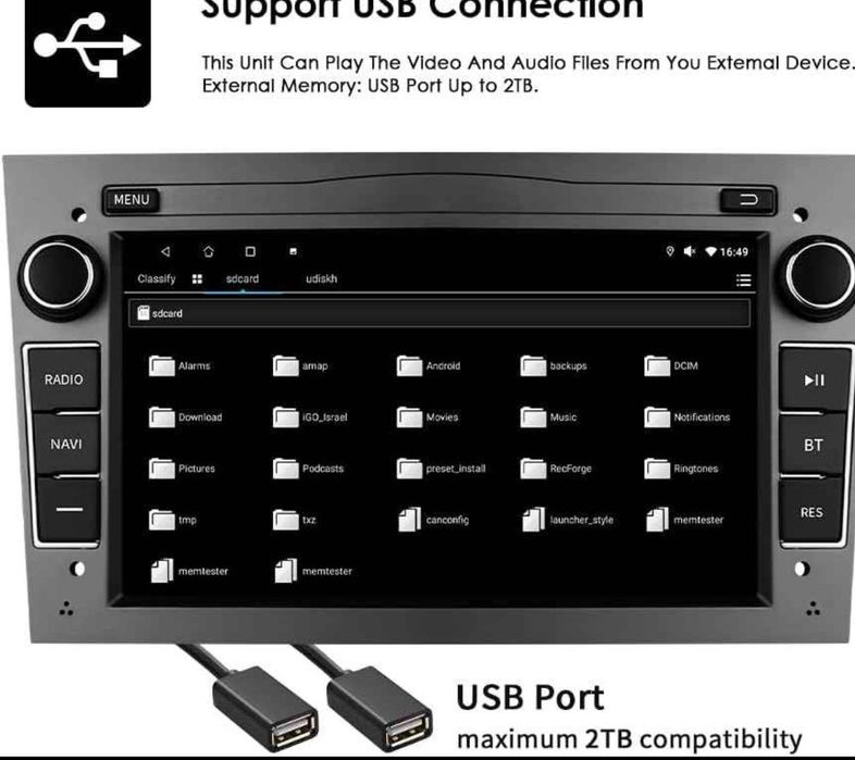Rádio de Carro Android 13 com CarPlay Meriva/Tigra/Astra/Vectra e outr