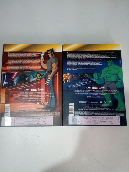 4 DVD "Wolverine & X-Men" da Marvel, 100€.