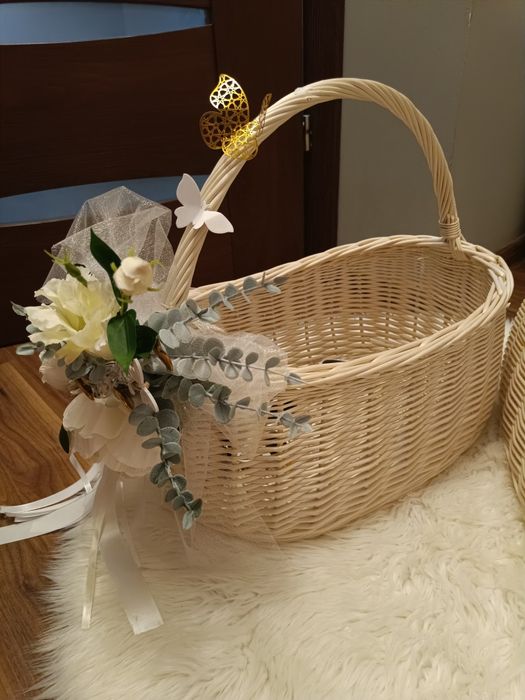 Koszyki ślubne Wiklinowe