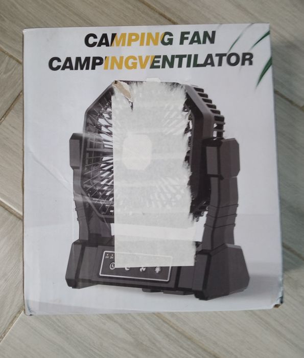 Wentylator kempingowy z latarnią LED