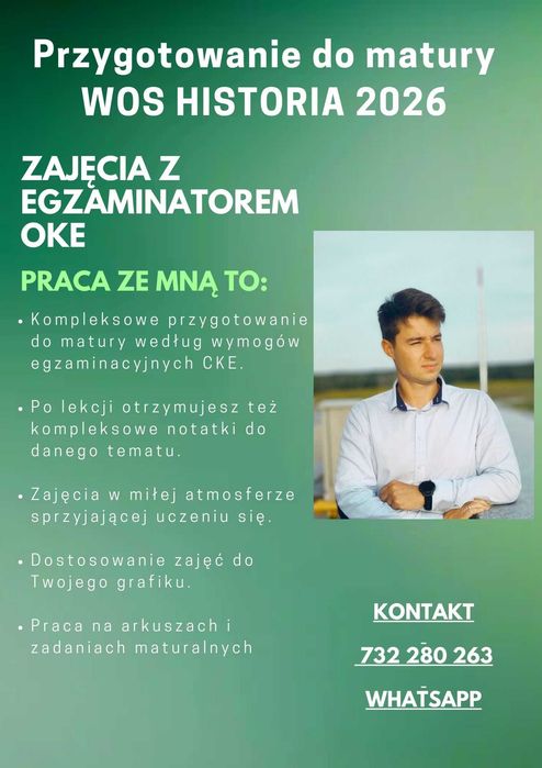 Korepetycje HISTORIA WOS online MATURA EGZAMINATOR OKE 2027 online