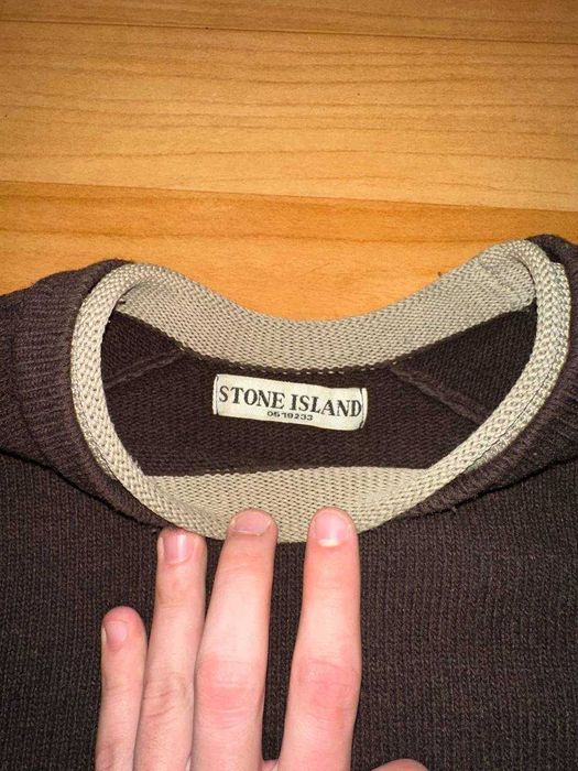 Stone Island 2005 Black Wool Crewneck Jumper - XXL