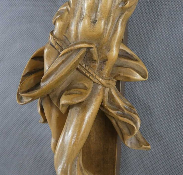 Krzyż Krucyfiks JEZUS pasyjka rzeźba drewno 70,5 cm