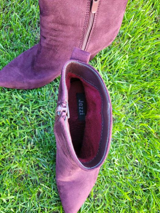 Botki zamszowe bordo r. 37