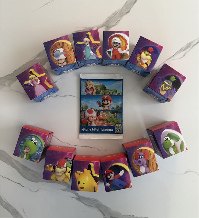 Фігурки + книга  McDonald’s Mario / усі іграшки  макдональдс маріо