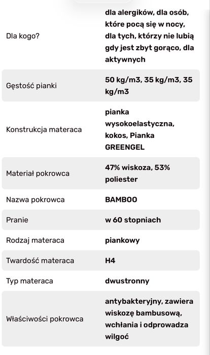 MATERAC 180*200 nowy