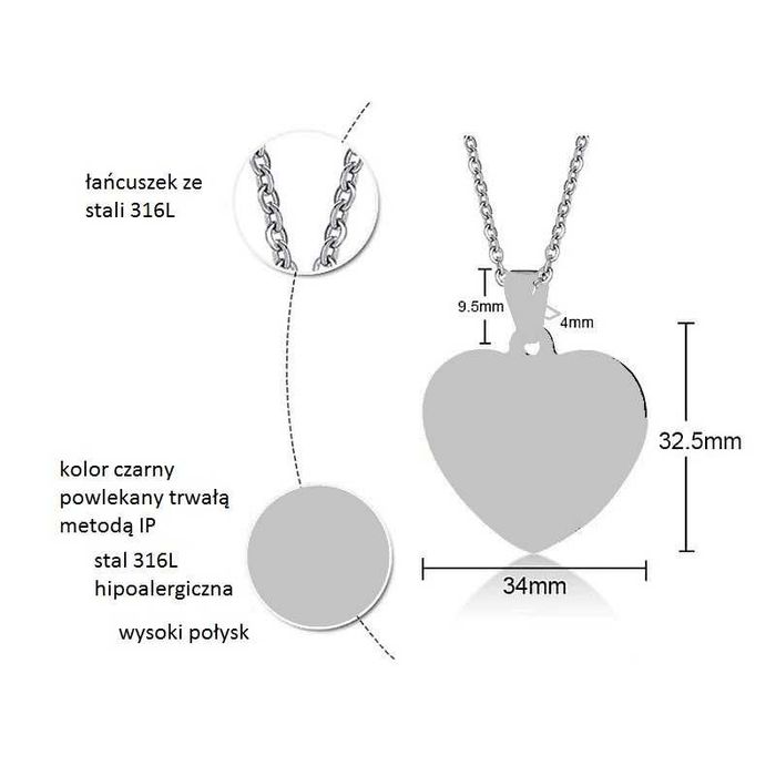Wisiorek SERCE Z Grawerem dla Córki ZS1164