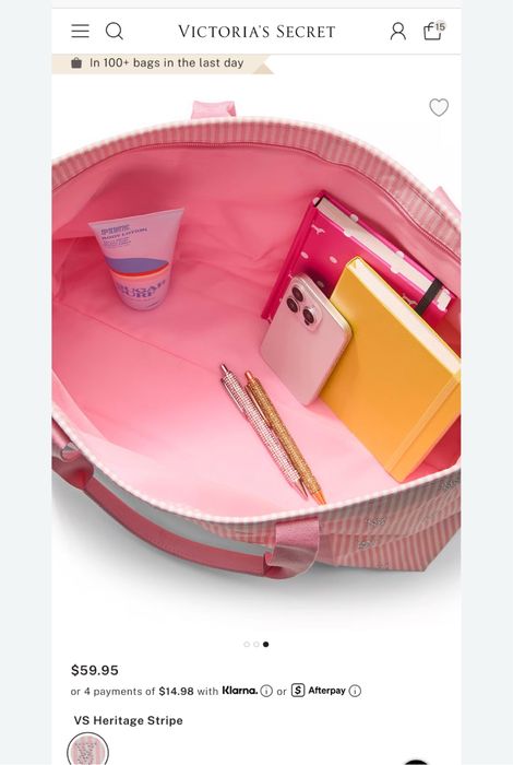 Victoria’s Secret TOTE BAG сумка шопер тоте рожева оригінал