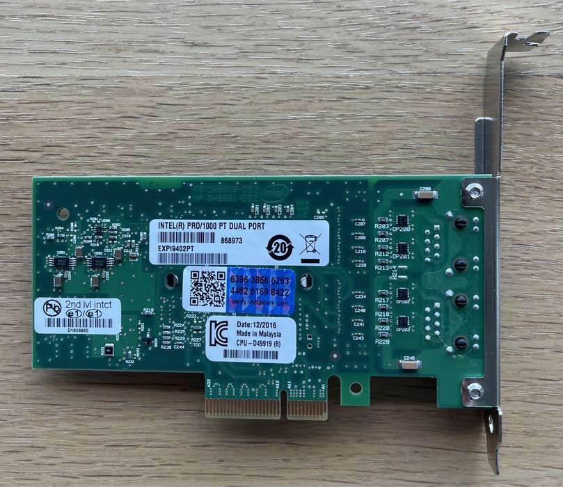 INTEL Pro/1000 PT Dual Port