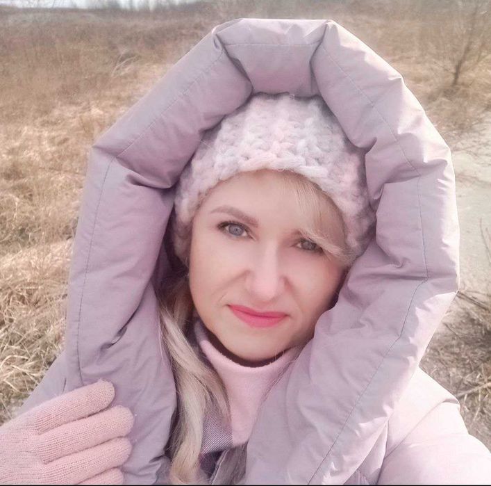 Куртка  довга\ розкішна зима - великий каптур ,колір лилово сірий
