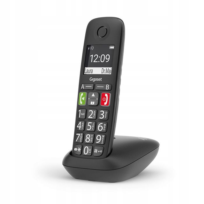 outlet telefon stacjonarny bezprzewodowy gigaset e290 czarny clip gap dect