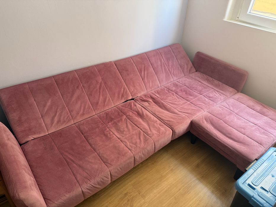 Sofá-cama c/ chaise-long movível