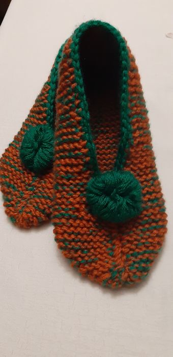 Тапочки  теплые вязаные