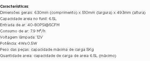 Máquina Decapar Jato Areia 90L REF: 9765