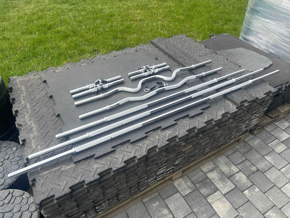 Gryf prosty gładki chromowany SFF 2x 40cm 28mm + zaciski sprężynowe